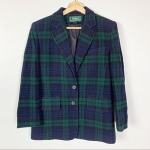 RALPH LAUREN Cashmere Wool Blend Plaid Button Down Blazer Jacket 4